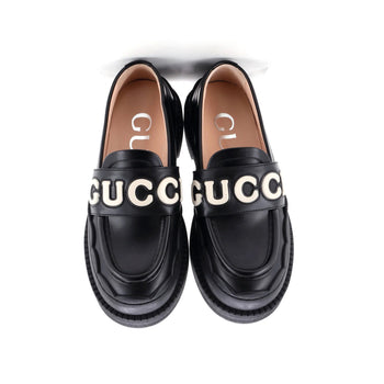 Gucci Women'S Ornella Logo Loafers Leather