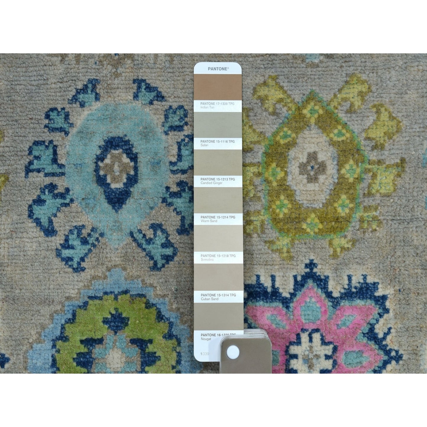 5'X6'4" Colorful Gray Fusion Kazak Pure Wool Hand Knotted Oriental Rug