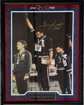 Tommie Smith Autographed 20X24 Olympic Photo Framed (Steiner)