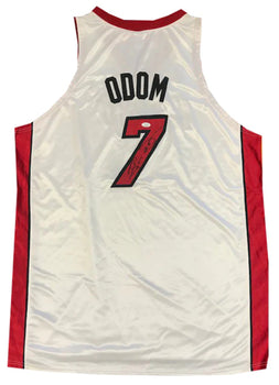 Lamar Odom Autographed Authentic Miami Heat