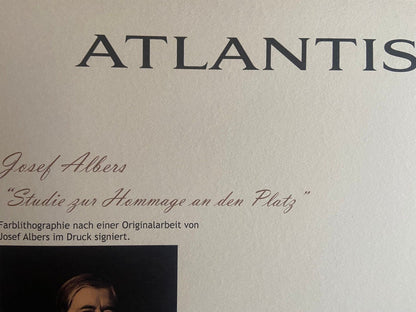 Josef Albers Lithograph Coa Signed Op Numbered - Piet Mondrian