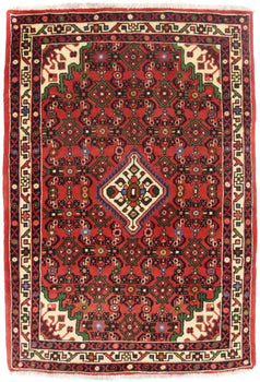 Handmade Oriental Rug Small Floral Tribal