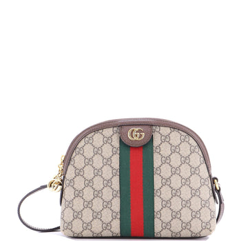 Gucci Ophidia Dome Shoulder Bag Gg Coated Canvas Small