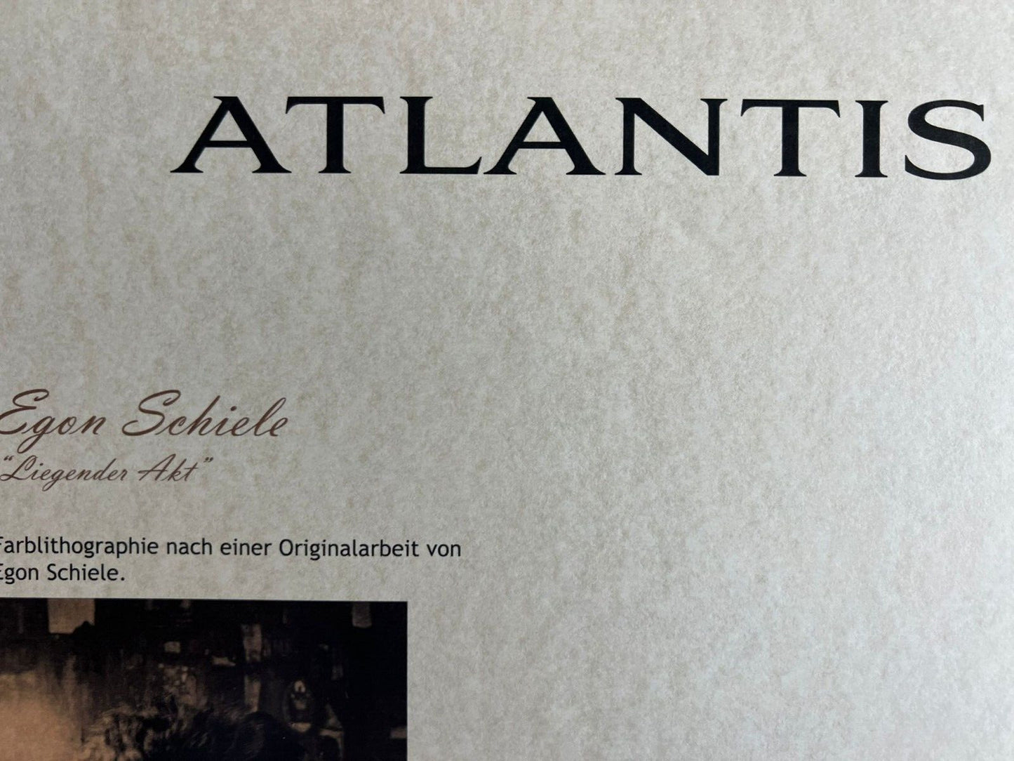 Egon Schiele Lithograph From A Painting Coa Signed Pen Numbered By Hand Crayon