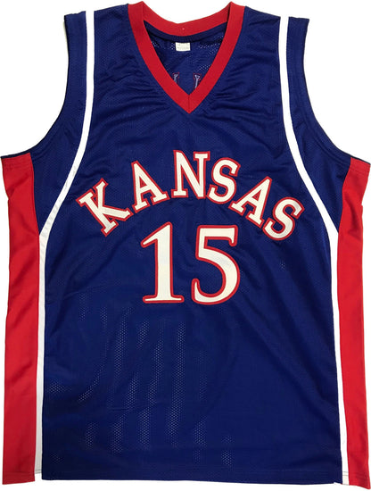Mario Chalmers "08 Champs" Autographed Kansas Jayhawks Blue Jersey (Jsa)