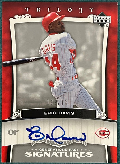Eric Davis Autographed 2005 Upper Deck Trilogy