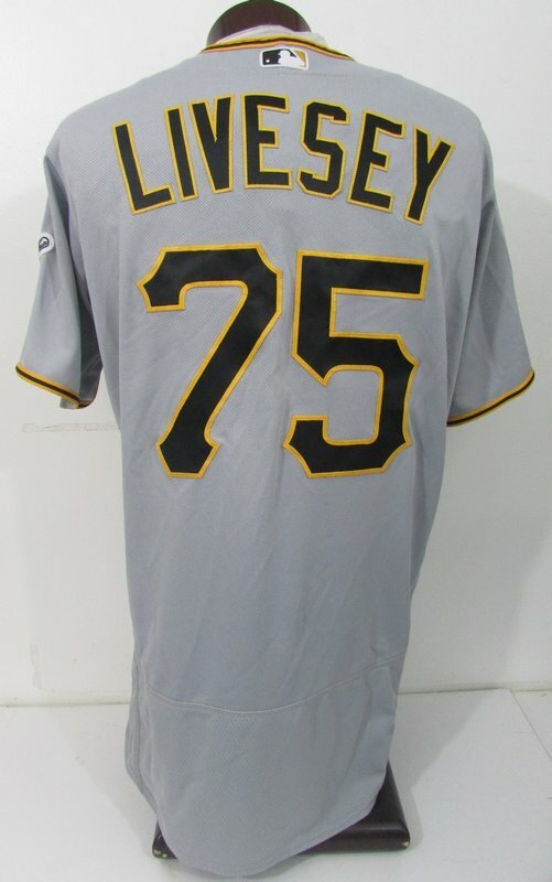 Jeff Livesey 75 Pirates 2017 Game Used/Worn Grey Jersey Mlb Holo 139542