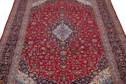 Vintage Handmade Oriental Rug Classic Floral Wool