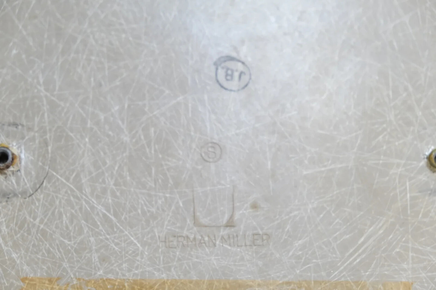 only CHARLES & RAY EAMES HERMAN MILLER FIBERGLASS ARMSHELL CHAIR CHECKER seat