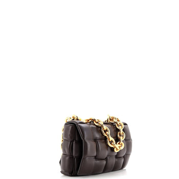 Bottega Veneta Cassette Chain Crossbody Bag Padded Maxi Intrecciato Leather