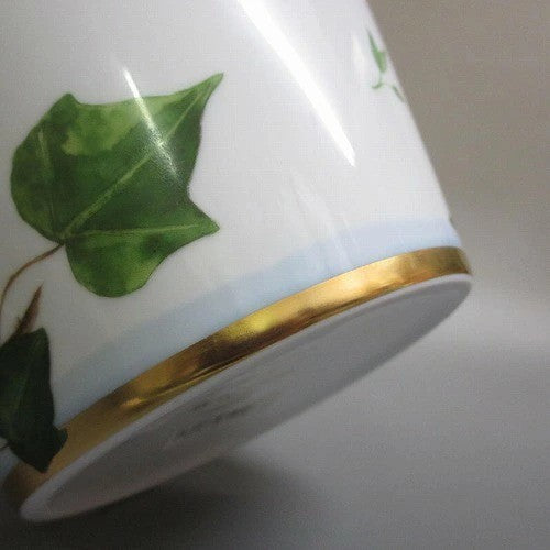 Collectible Raynaud Limoges Verdure Vase Ivy Pattern Porcelain with Gold Trim