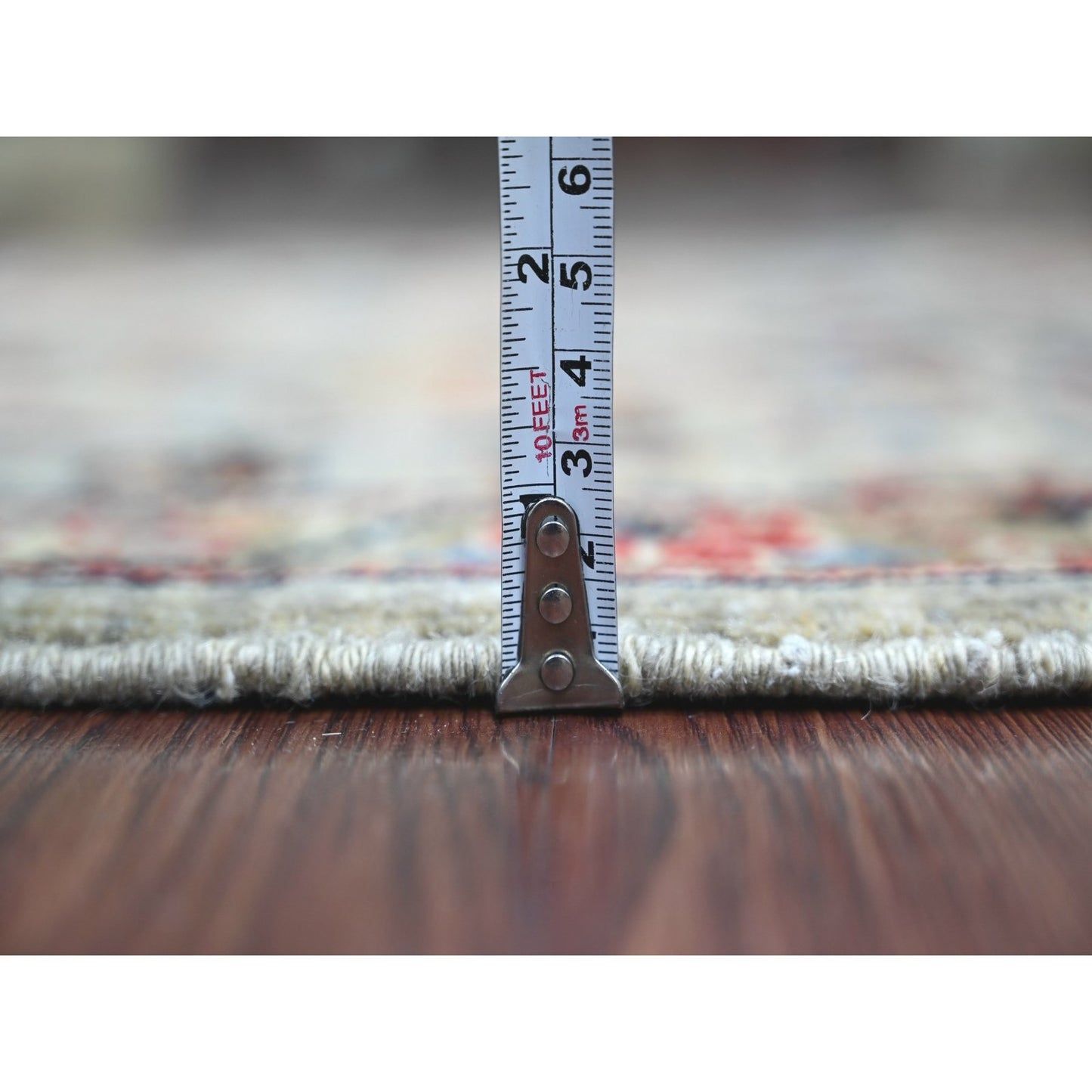 Stone Gray Peshawar 2 6 Bijar Garus Hand Knotted Wool Runner