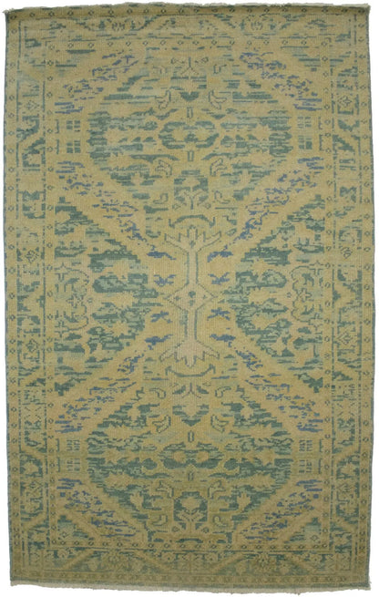 Muted Colors Transitional Floral Oriental Rug