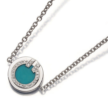 Tiffany&Co. Bracelet Tiffany T Turquoise Diamond Circle 18K 750 White Gold