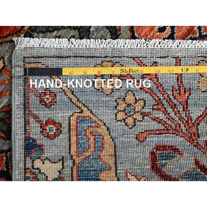 2'8"X10'1" Misty Gray Bijar Garus Design Soft Wool Hand Knotted Runner Rug