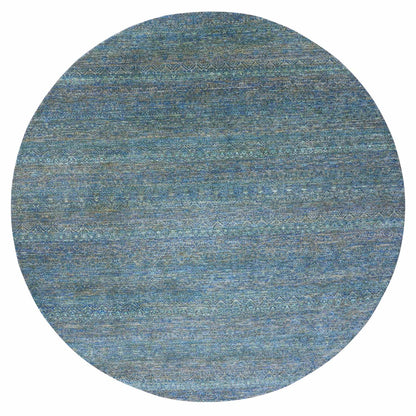 10'X10' Green 100% Wool Hand Knotted Kohinoor Herrita Round Oriental Rug