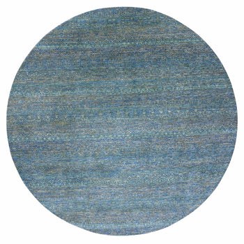 10'X10' Green 100% Wool Hand Knotted Kohinoor Herrita Round Oriental Rug
