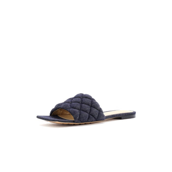 Bottega Veneta Women'S The Padded Flat Sandals Quilted Denim
