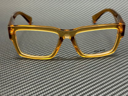 Miu Miu Mu 02Xv 16Q1O1 Orange Transparent Women'S 52 Mm Eyeglasses