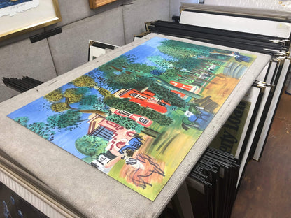 Raoul Dufy Paddock-Deauville " Lithograph Impressionism Multicolo