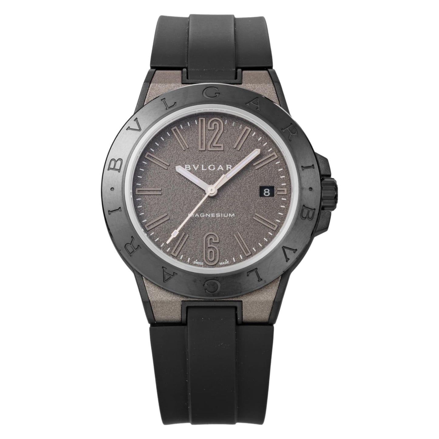 Bvlgari Diagono Dg41C14Smcvd Silver Automatic Titanium Men'S Watch New In Box