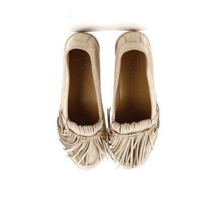 Fendi Men'S O'Lock Fringe Loafers Suede