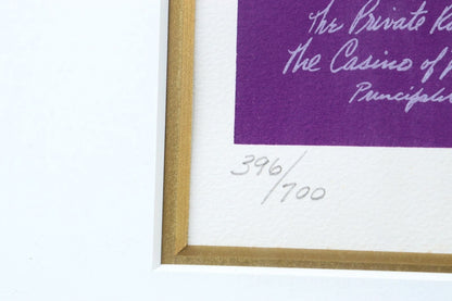 Leroy Neiman "Casino Of Monte Carlo" Lithograph 396/700 Hand Signed, Framed