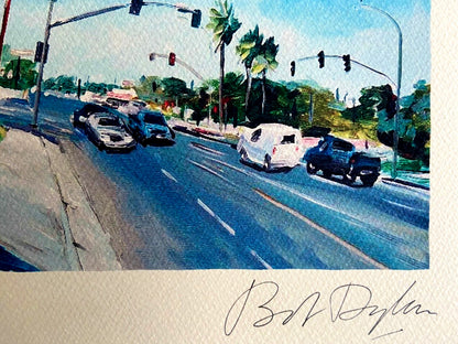 Bob Dylan Lithograph Coa Signed Op Numbered Pencil Art Museum