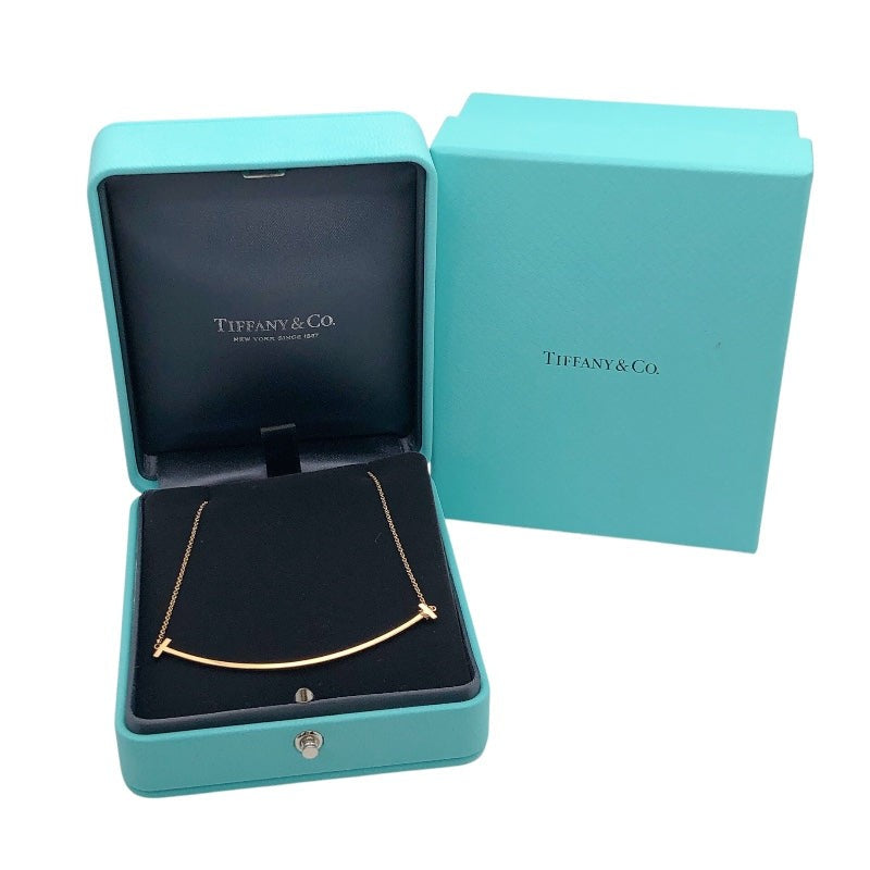 Tiffany & Co. T Smile Large Necklace K18Pg