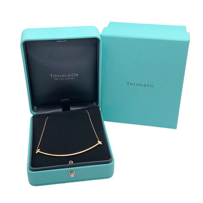 Tiffany & Co. T Smile Large Necklace K18Pg