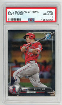 Mike Trout 2017 Bowman Chrome #100 Psa Mt 10