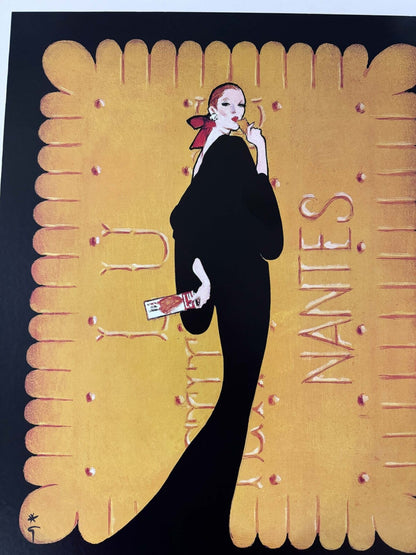 Lu Biscuits French Cookie Poster By Rene Gruau Famous Fashion Artist