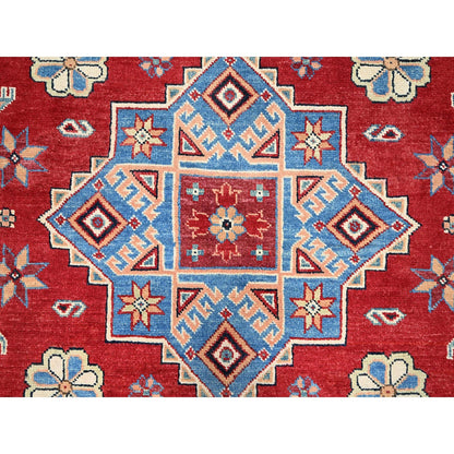 10'1"X13'9" Red Special Kazak Extra Soft Wool Hand Knotted Oriental Rug
