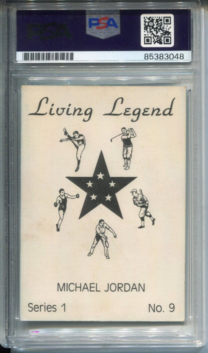 Michael Jordan Autographed 1990 Living Legend Series 1 Card #9 Psa Authentic