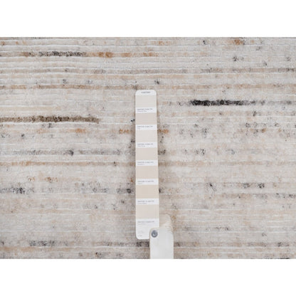 9'1"X12' Ivory Indoor Outdoor Modern Design Hand Loomed Oriental Rug