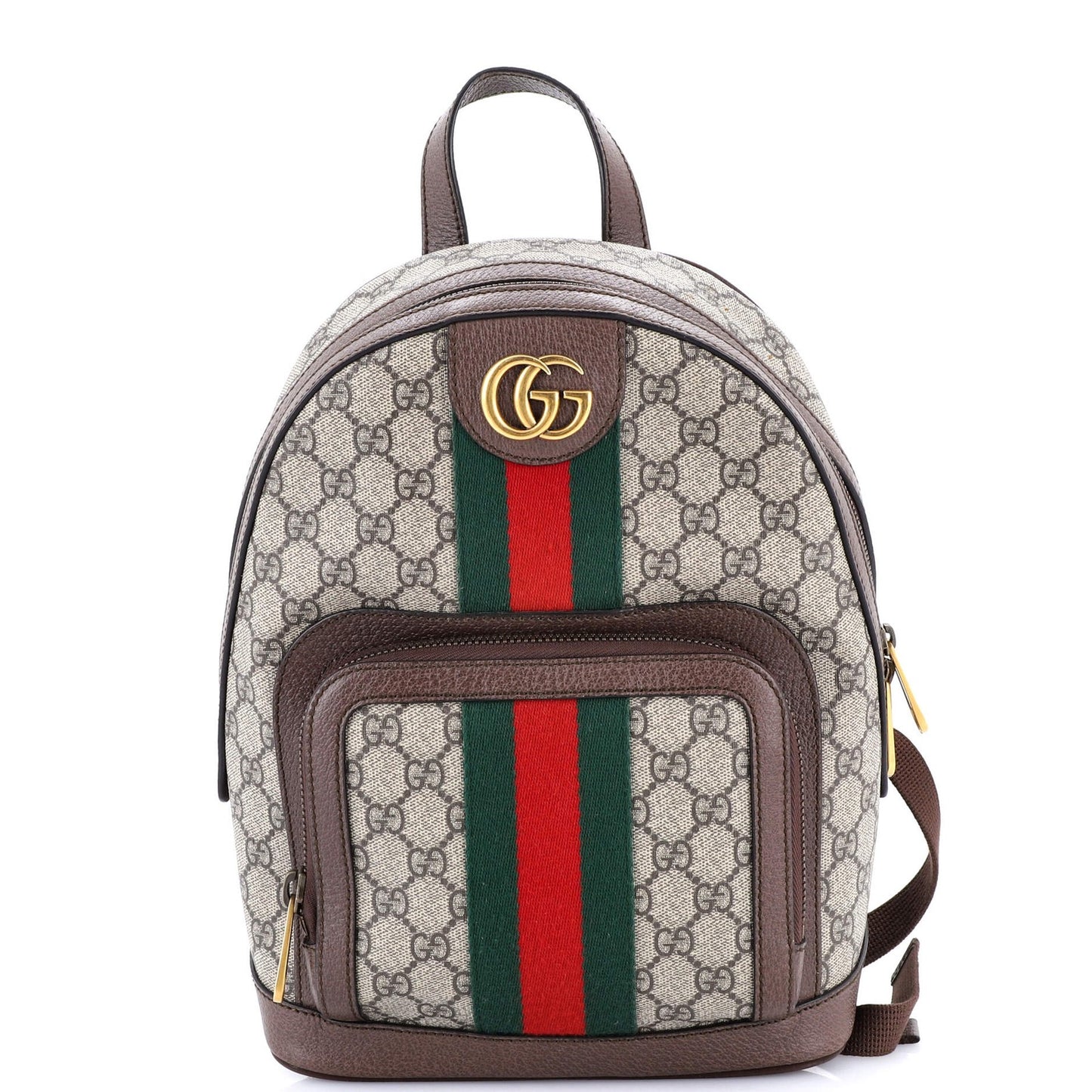 Gucci Ophidia Backpack Gg Coated Canvas And Leather Small