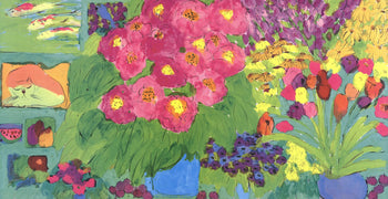 Walasse Ting Still-Life With Pink Cat 