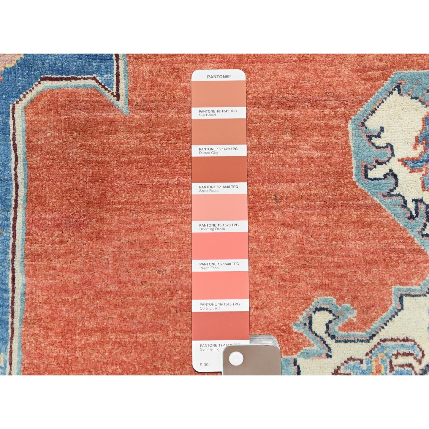 9'1"X11'8" Orange Afghan Peshawar Bookshaish Pure Wool Hand Knotted Rug