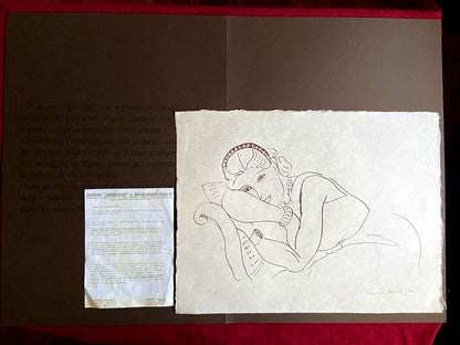 Henri Matisse Lithograph Hand Made Coa Signed