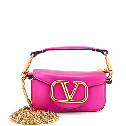 Valentino Garavani Vlogo Loco Flap Shoulder Bag Leather Mini