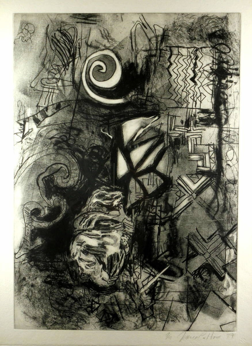 Terence La Noue 1987 Original Etching Aquatint Engraving Ed10 Singed Framed