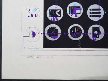 Risaburo Kimura Signed Original Serigraph Screenprint City-23 Edition Ap 1967
