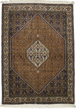 4X5 ft Hand-Knotted Vintage Floral Rug Plush