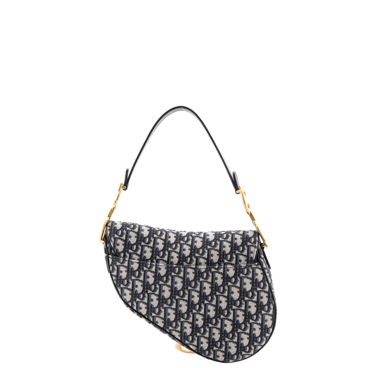 Christian Dior Saddle Handbag With Strap Oblique Canvas Medium