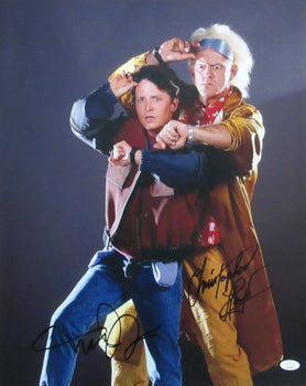 Michael J Fox/Christopher Lloyd Auto/Sign 16X20
