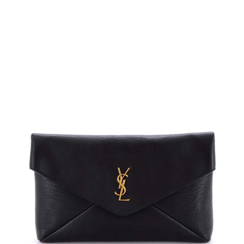 Saint Laurent Cassandre Envelope Clutch Leather Large