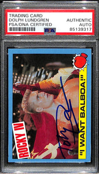 Dolph Lundgren Signed/Auto 1985 Topps Rocky Iv