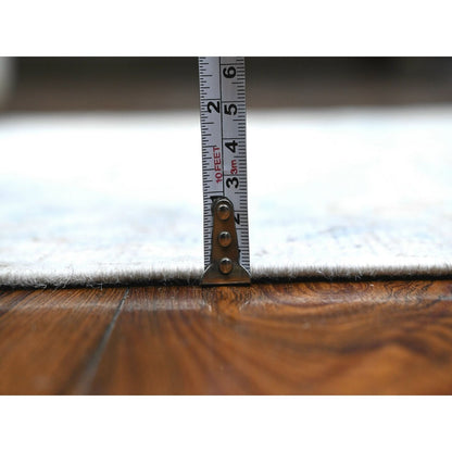 3'1"X19'10" Gainsboro Gray Angora Oushak Oversized Oriental Runner Rug
