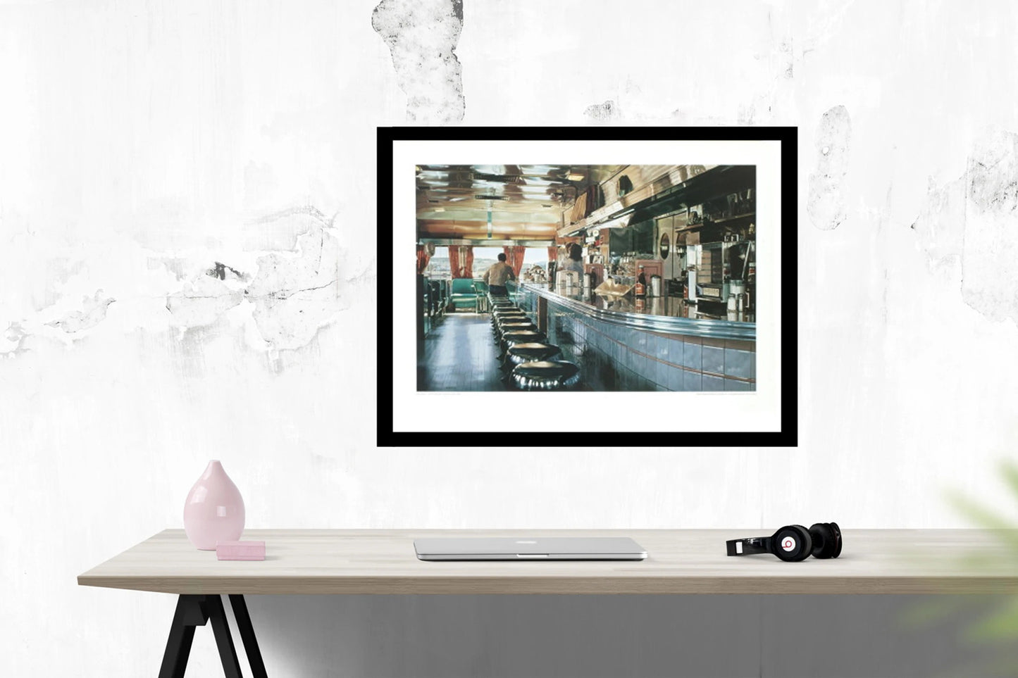 Ralph Goings Ralph'S Diner (No Text) " Poster Realism Blue, Mu