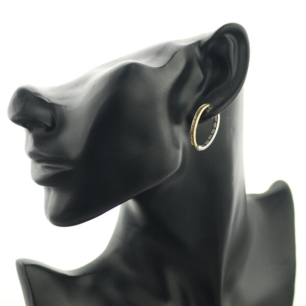 Gstv Earrings Diamond Bicolor 18K 750 Yellow